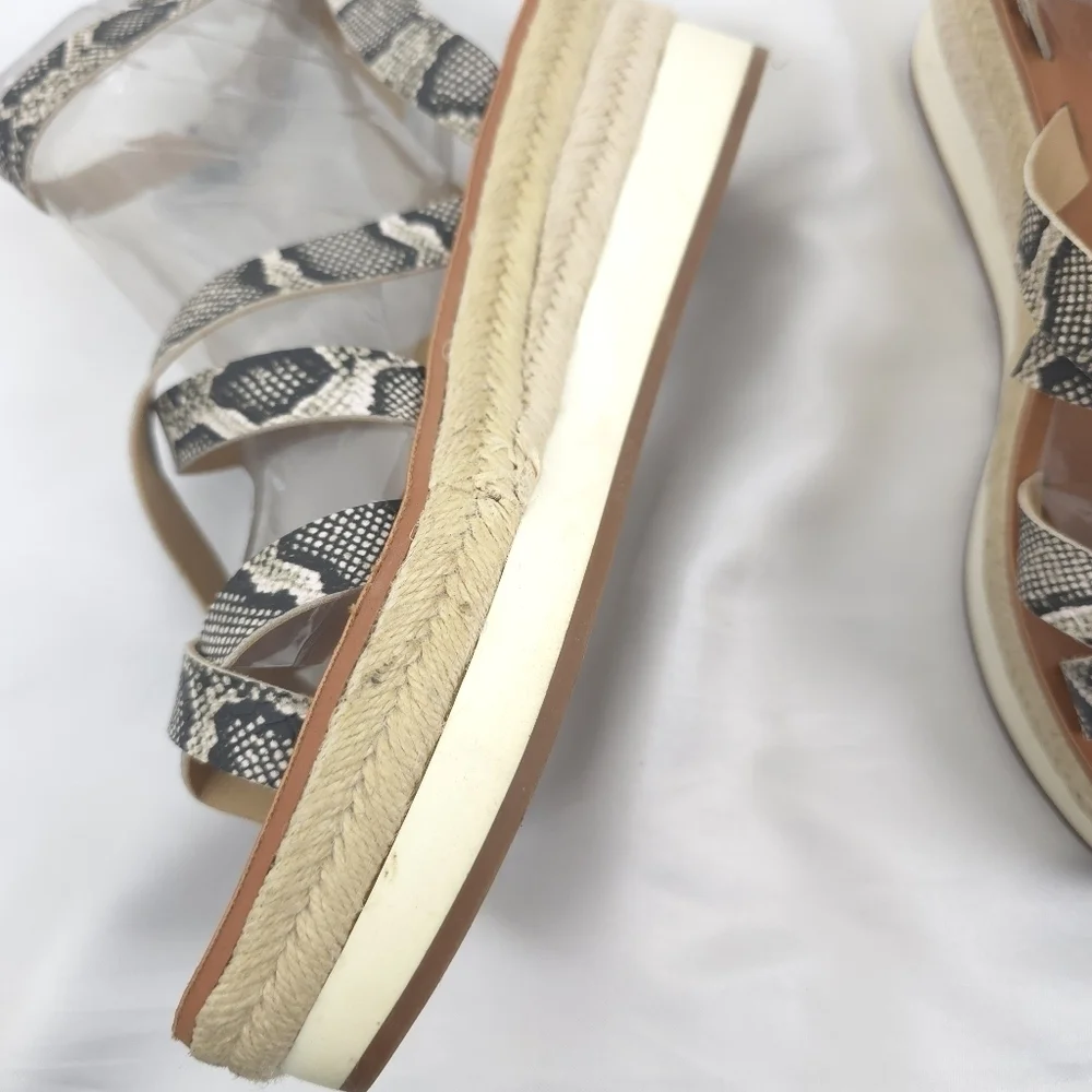 LUCKY Brand Jakina Natural Alamera Wedge Sandals Size 9.5M